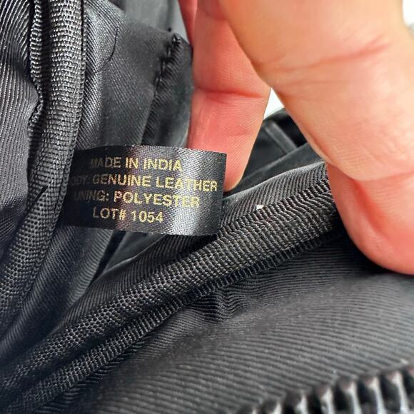 Ralph Lauren Chaps Mens Leather Backpack CH4001 Travel Work Preppy Minimalist - Picture 12 of 15